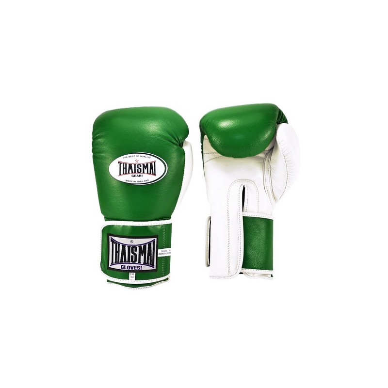 Gants de boxe thai Thaismai BGLW Longwrist Vert Blanc