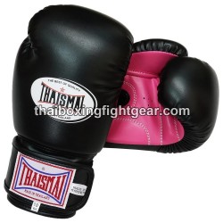 Gants de boxe thai Enfant Thaismai BG124 Synthétique Noir Rose