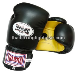 Gants de boxe thai Enfant Thaismai BG124 Synthétique Noir Jaune