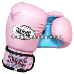 Gants de boxe thai Enfant Thaismai BG124 Synthétique Rose clair Bleu clair