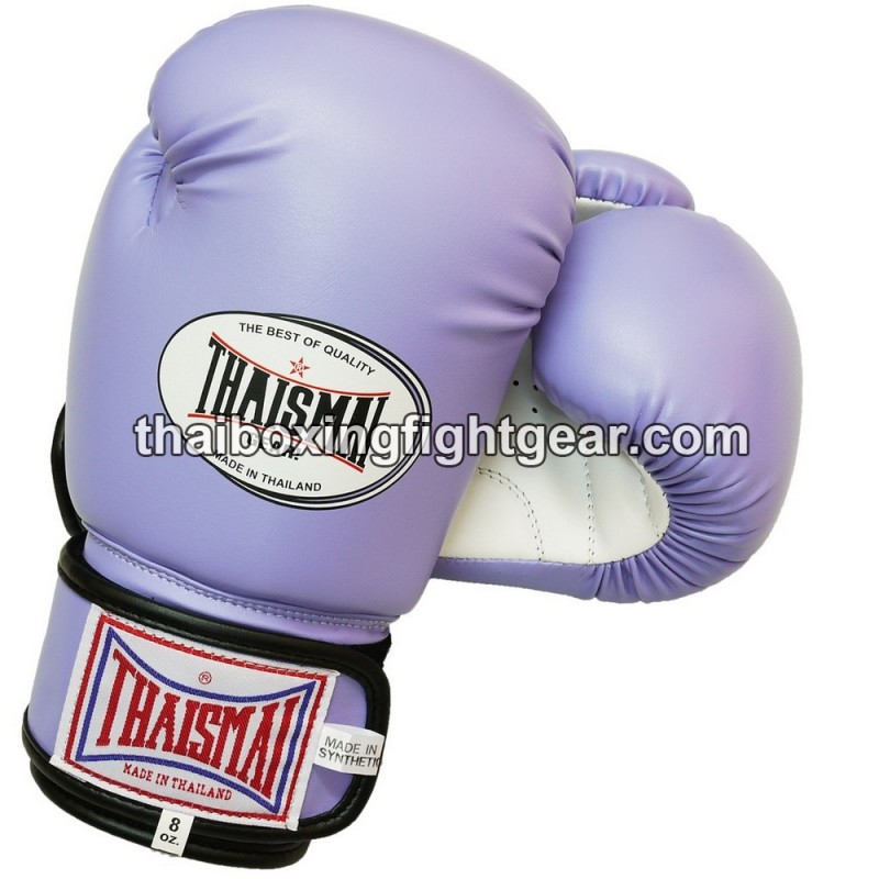 Gants de boxe thai Enfant Thaismai BG124 Synthétique Violet clair blanc