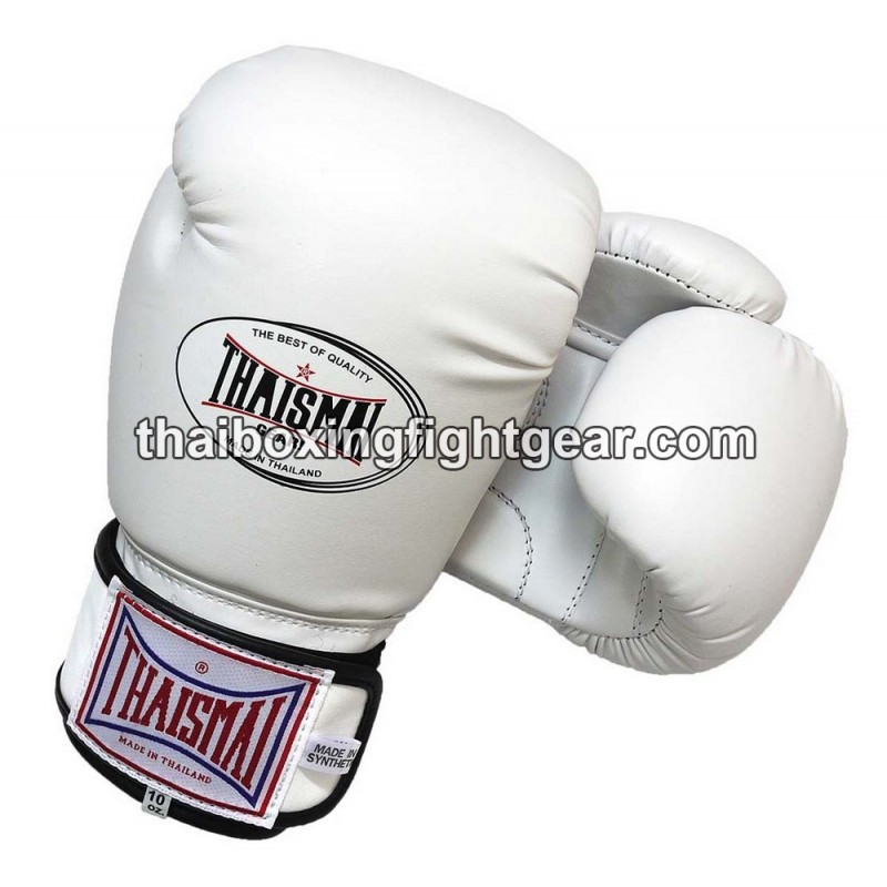 Gants de boxe thai Enfant Thaismai BG124 Synthétique Blanc