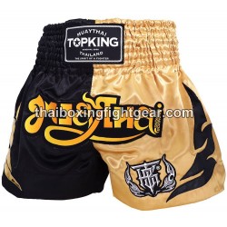Short de Boxe Thai MuayThai Top King TKTBS-250 Or Noir
