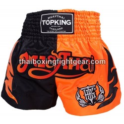 Short de Boxe Thai MuayThai Top King TKTBS-250 Orange Noir