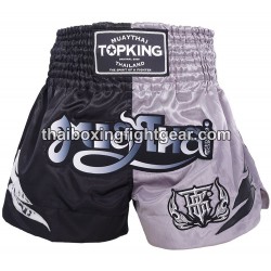 Short de Boxe Thai MuayThai Top King TKTBS-250 argent noir