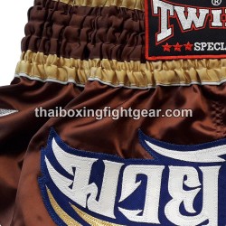 Short de Boxe Muay Thai Twins - marron | Shorts