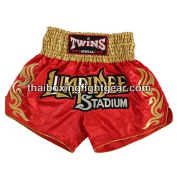 Short de Boxe Muay Thai Twins - rouge-or