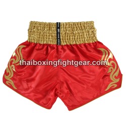 Short de Boxe Muay Thai Twins - rouge-or | Shorts