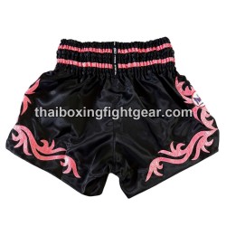 Short de Boxe Muay Thai Twins - noir/rose | Shorts