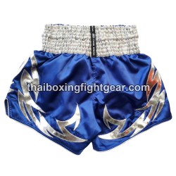 Short de Muay Thai Twins bleu argent | Shorts