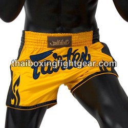 Short de muay thai Fairtex -slim cut- jaune