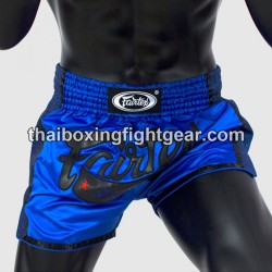 Fairtex slim cut Muay Thai Boxing shorts BS1702 blue