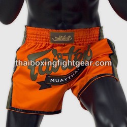 Short de muay thai Fairtex slim cut BS1705 orange