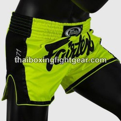 Short de muay thai Fairtex slim cut BS1706 vert | Shorts