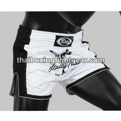 Nouveau short de boxe thai Fairtex slim cut bs 1707 blanc | Shorts