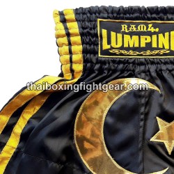 Short de boxe Thai Lumpinee noir | Shorts Boxe Thai