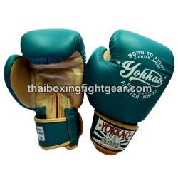 Gants De Boxe Muay Thai Yokkao FYGL-25-3 "VINTAGE" Bleu | Gants Boxe Thai