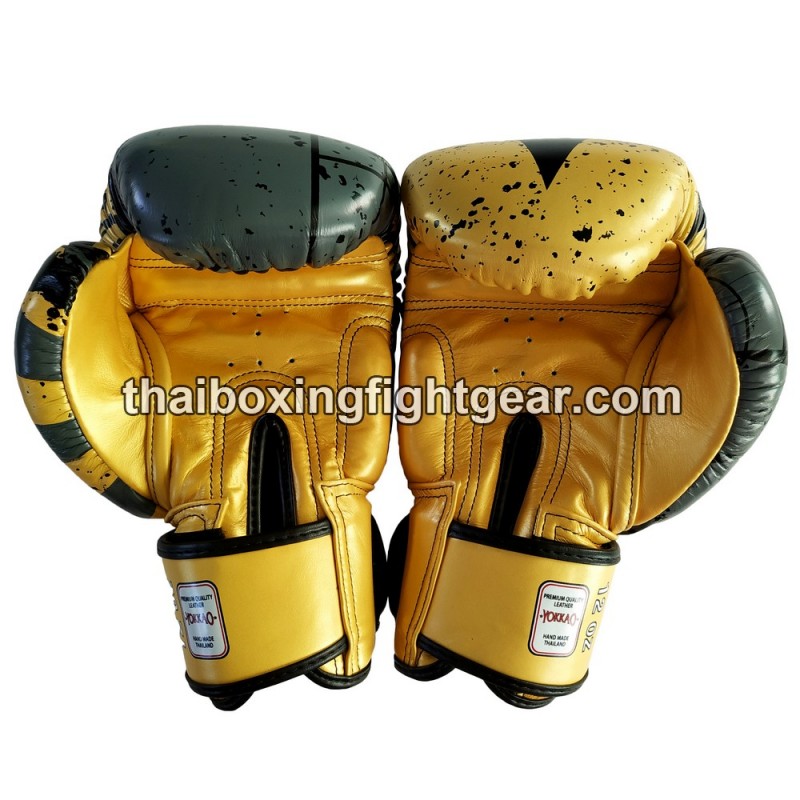 Gants de boxe Muay Thai Yokkao FYGL4043 "Hustle" Or, tarifs abordables en direct de Thailande