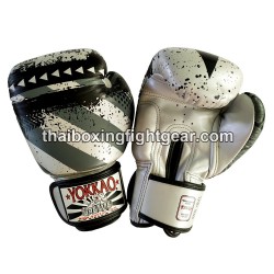 Gants de boxe Muay Thai Yokkao "Hustle" Argent FYGL-40-44 | Gants Boxe Thai