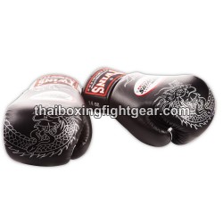 Gants de boxe Twins FBGVL3-6 édition limité "Dragon" Noir et Argent | Gants Boxe Thai