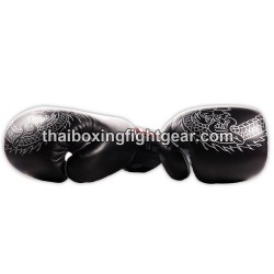 Gants de boxe Twins FBGVL3-6 édition limité "Dragon" Noir et Argent | Gants Boxe Thai