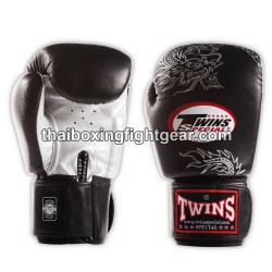 Gants de boxe Twins FBGVL3-6 édition limité "Dragon" Noir et Argent