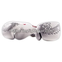 Gants de boxe Thai Twins FBGVL3-6 édition limité "dragon" Blanc et Noir | Gants