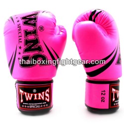 Gants de boxe thai Twins FBGVS3-TW6" Edition Debutant " rose | Gants Boxe Thai