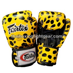 Gants de boxe thai Fairtex BVG1 Dalmatien Jaune | Gants