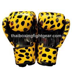Gants de boxe thai Fairtex BVG1 Dalmatien Jaune | Gants