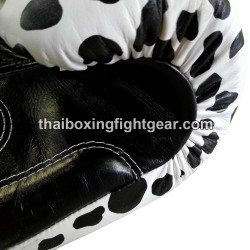 Gants de boxe thai Fairtex BVG1 Dalmatien Blanc | Gants