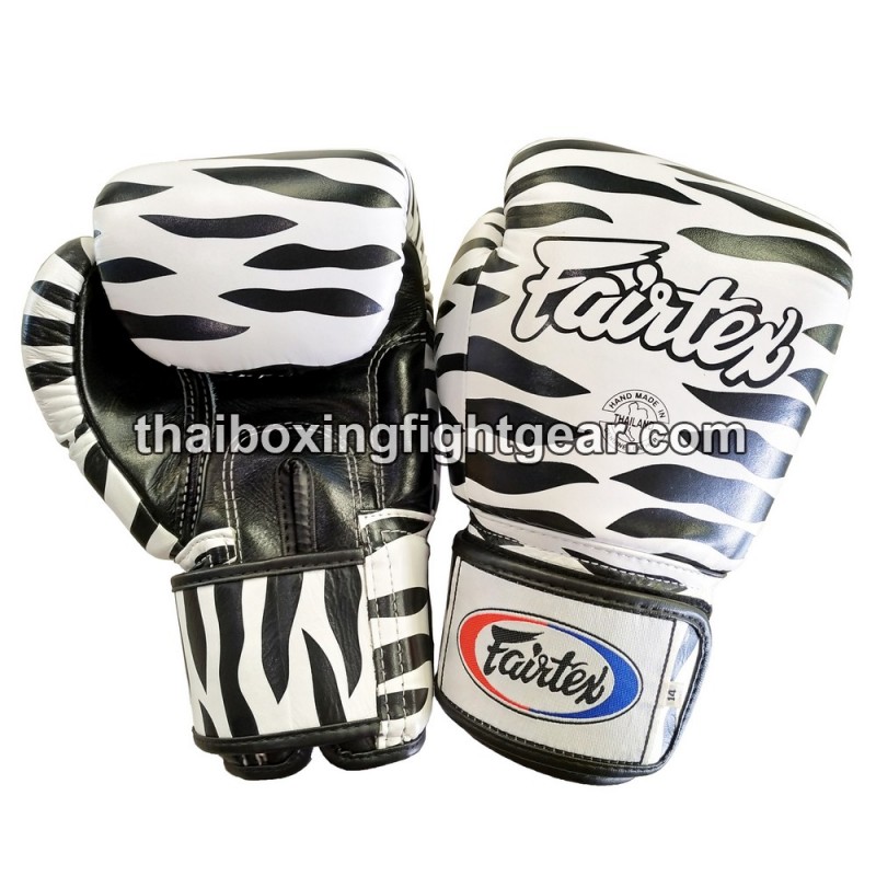 Gants de boxe thai Fairtex BVG1 Tiger Blanc, tarifs abordables en direct de  Thailande