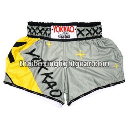 Short de boxe Thai Yokkao -carbon-fit-X gris | Shorts