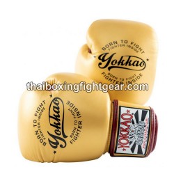 GANTS DE BOXE MUAY THAI YOKKAO VINTAGE OR | Gants Boxe Thai