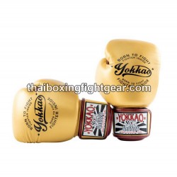 GANTS DE BOXE MUAY THAI YOKKAO VINTAGE OR | Gants Boxe Thai