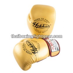 GANTS DE BOXE MUAY THAI YOKKAO VINTAGE OR | Gants Boxe Thai