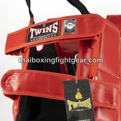 PLASTRON DE BOXE THAI TWINS BOPS-1 CUIR SYNTHÉTIQUE ROUGE | Protections