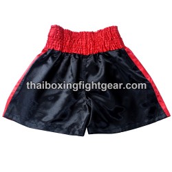 Short de Boxe Thai Enfant Noir Rouge Thaiboxing | Kids
