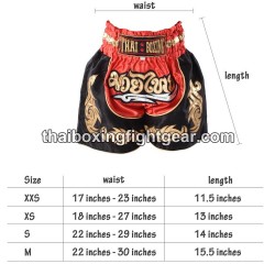 Short de Boxe Thai Enfant Bleu Noir Thaiboxing | Kids