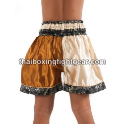 Short de Boxe Thai Enfant Marron Beige Thaiboxing | Kids