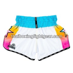 Short De Boxe Muay Thai Yokkao Carbon Fit "Havana" Blanc | Yokkao