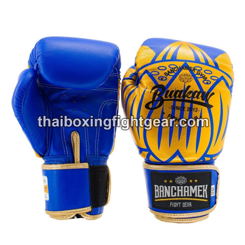 Gants de boxe thai Buakaw Banchamek GL3 Bleu | Gants Boxe Thai