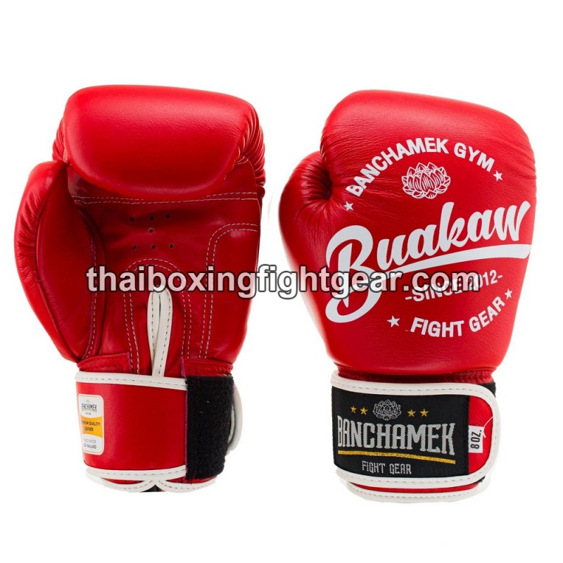 Gants de boxe thai Buakaw Banchamek W1 Rouge | Gants Boxe Thai