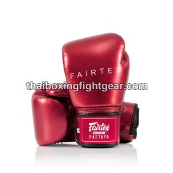 GANTS DE BOXE THAI FAIRTEX BGV-22 METALLIC ROUGE | Gants