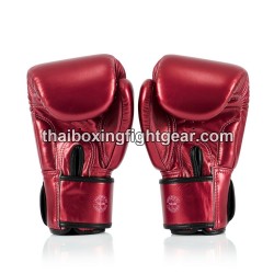 GANTS DE BOXE THAI FAIRTEX BGV-22 METALLIC ROUGE | Gants