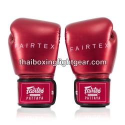 GANTS DE BOXE THAI FAIRTEX BGV-22 METALLIC ROUGE | Gants