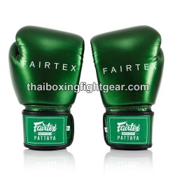 GANTS DE BOXE THAI FAIRTEX BGV-22 METALLIC VERT | Gants