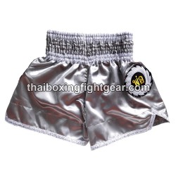 Short de boxe Thai Lumpinee Argent | Shorts Boxe Thai