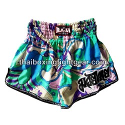 Short de Boxe Thai Raja Boxing Flower Blue | Shorts Boxe Thai
