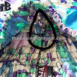 Short de Boxe Thai Raja Boxing Flower Blue | Shorts Boxe Thai